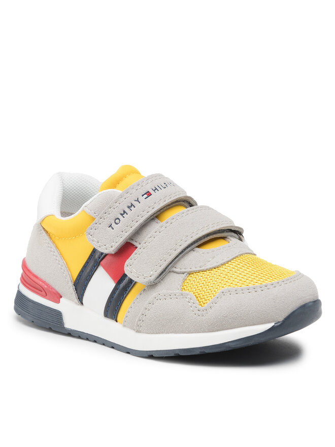 Tommy Hilfiger Сникърси Tommy Hilfiger Low Cut Velcro Sneaker T1B4-32236-1040 S Сив
