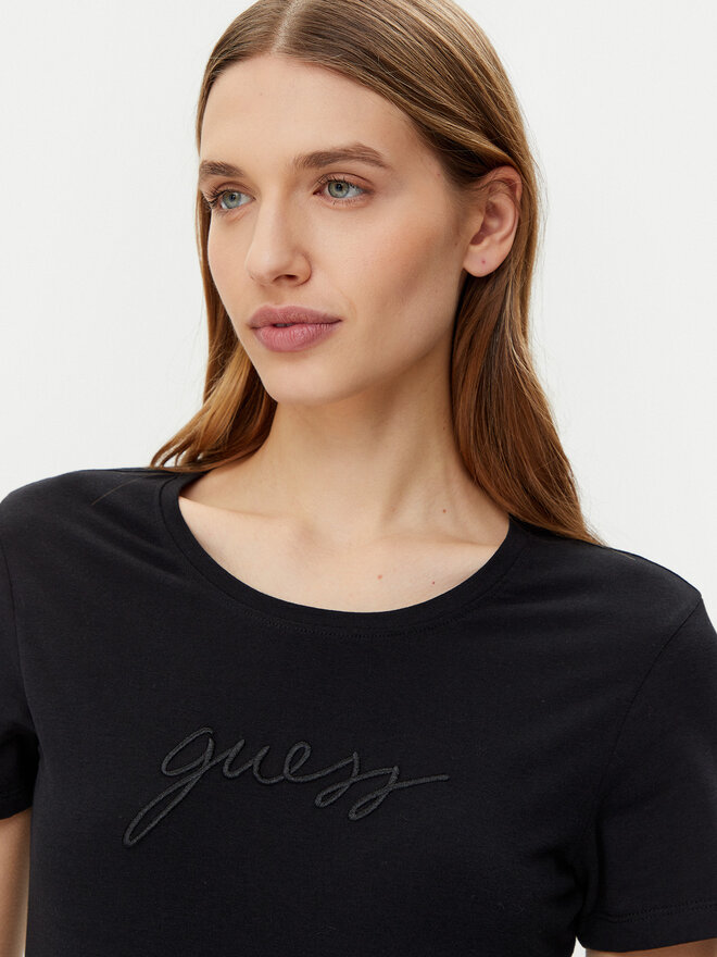 Guess Guess Marškinėliai O5GI02 KBBU1 Juoda Regular Fit