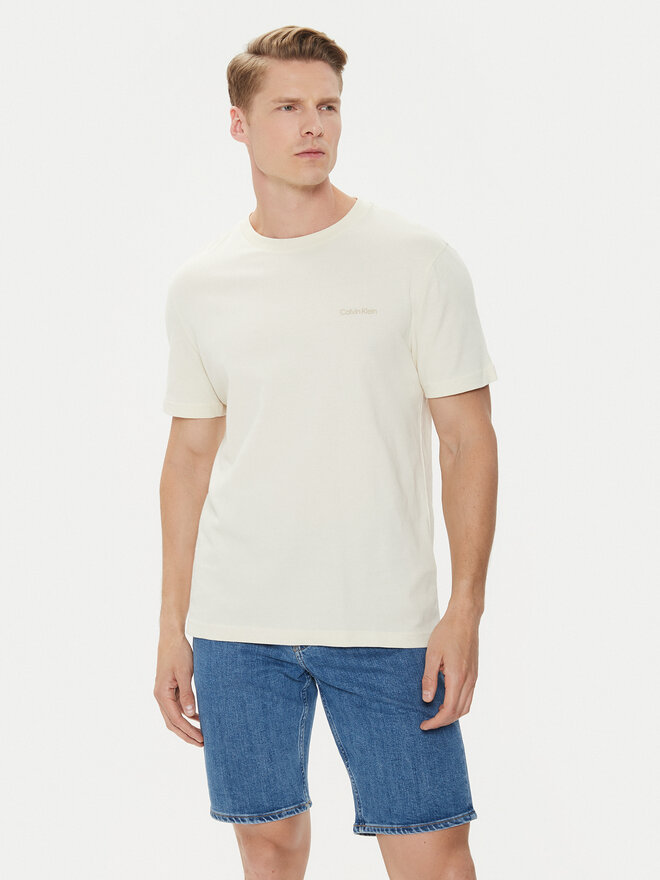 Calvin Klein Calvin Klein Футболка Enlarged Back Logo K10K113106 Бежевий Regular Fit