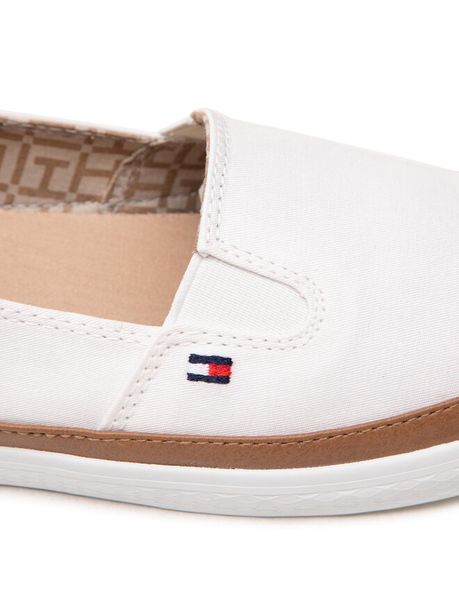 Tommy Hilfiger Sneakers aus Stoff Tommy Hilfiger Iconic Kesha Slip On FW0FW01656 Weiß