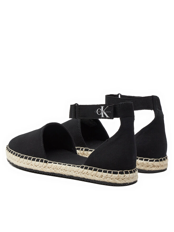 Calvin Klein Jeans Espadrile Calvin Klein Jeans Ankle Espadrille Btw YW0YW01027 Crna