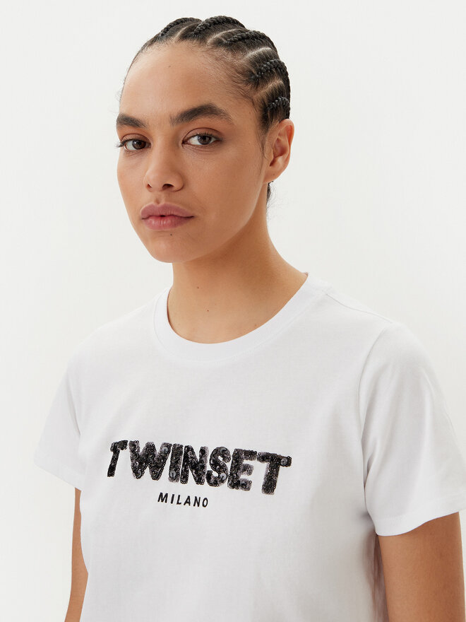 TWINSET TWINSET Marškinėliai 251TP2070 Balta Regular Fit