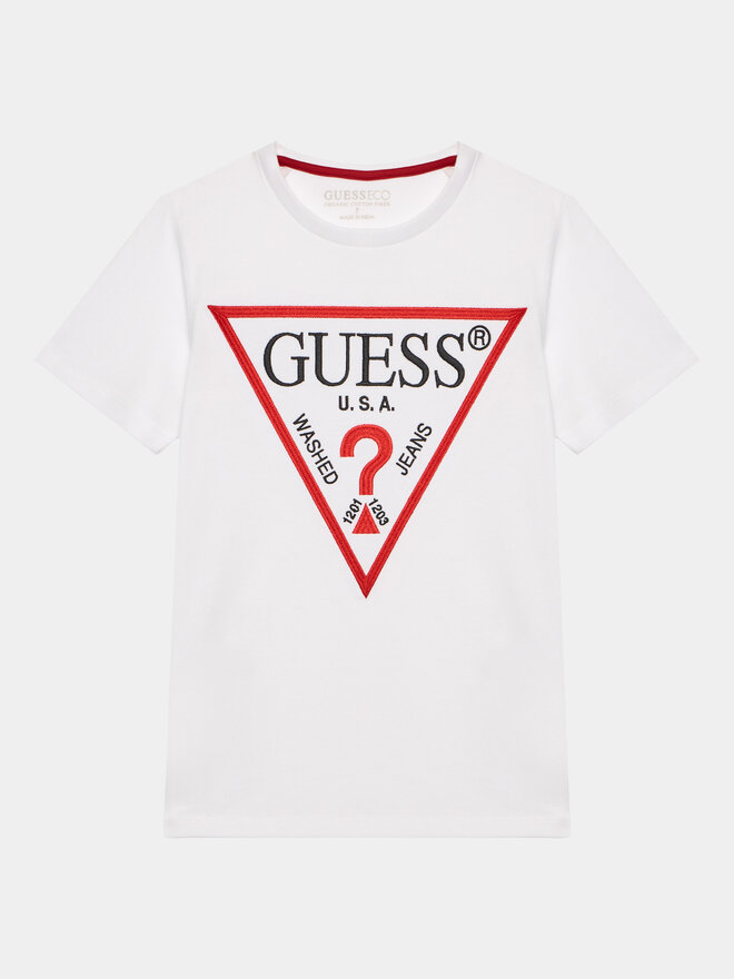 Guess Guess Marškinėliai L3BI41 K8HM4 Balta Regular Fit