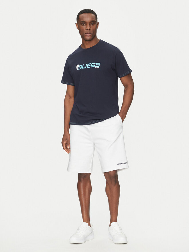 Guess Guess Marškinėliai F5GI06 I3Z14 Tamsiai mėlyna Regular Fit