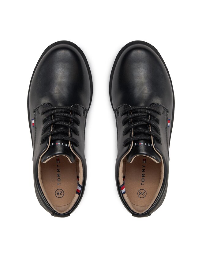 Tommy Hilfiger Półbuty Tommy Hilfiger Low Cut Lace Up Shoe T3B4-33174-1355 Czarny