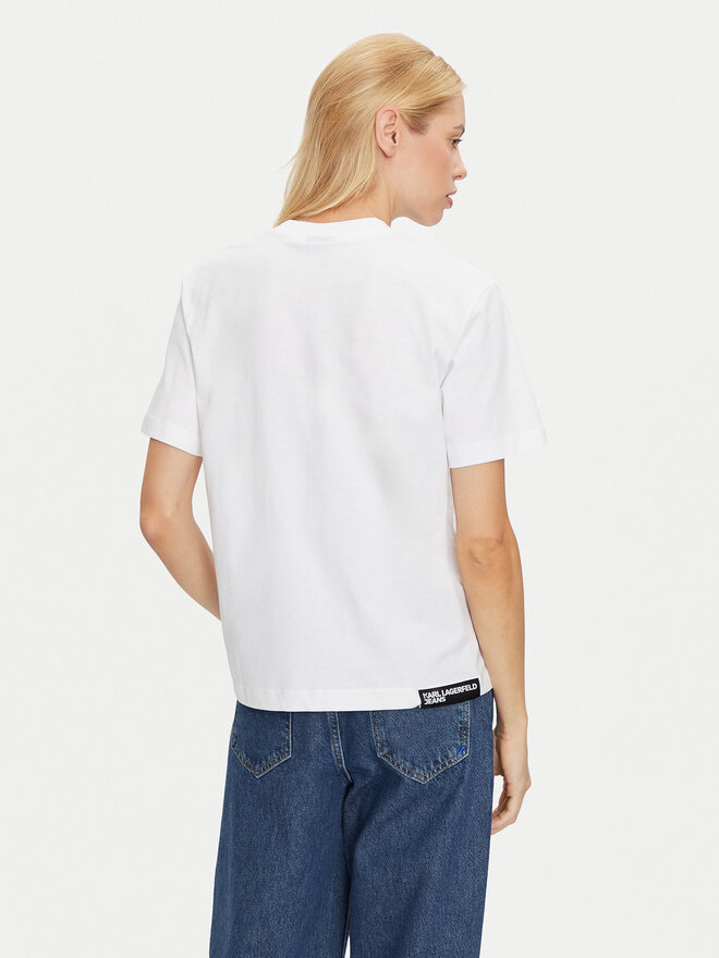 Karl Lagerfeld Jeans Karl Lagerfeld Jeans T-Shirt 246J1712 Λευκό Regular Fit
