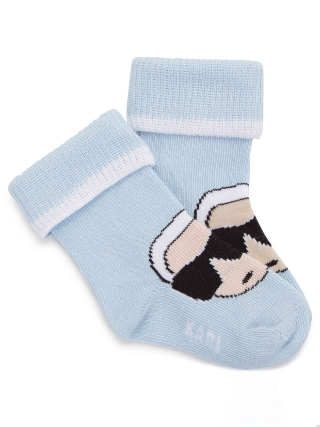 Karl Lagerfeld Kids Zestaw 2 par wysokich skarpet dziecięcych Karl Lagerfeld Kids Z90047 Niebieski