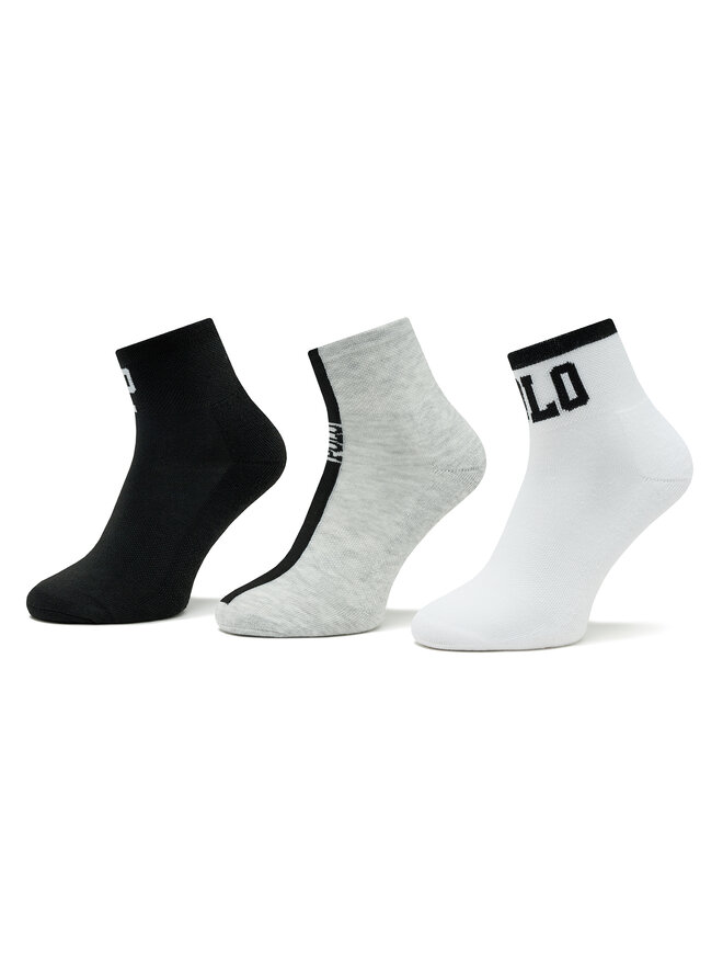 Polo Ralph Lauren 3 pares de calcetines altos para mujer Polo Ralph Lauren 455908159002 Blanco