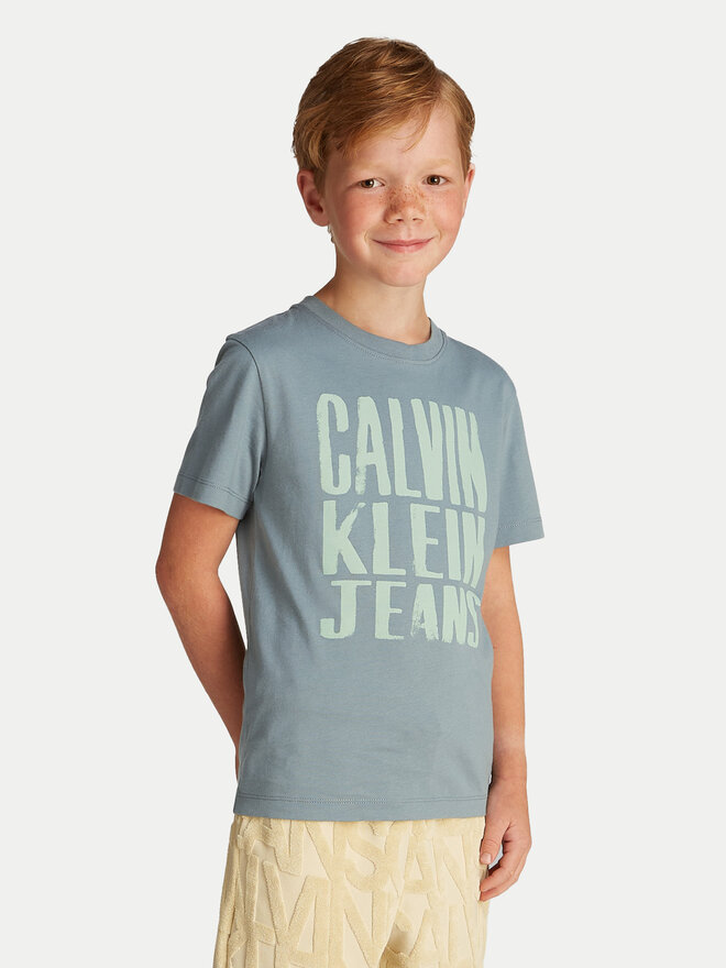 Calvin Klein Jeans Calvin Klein Jeans Marškinėliai Slogan Graphic IB0IB02459 Mėlyna Regular Fit