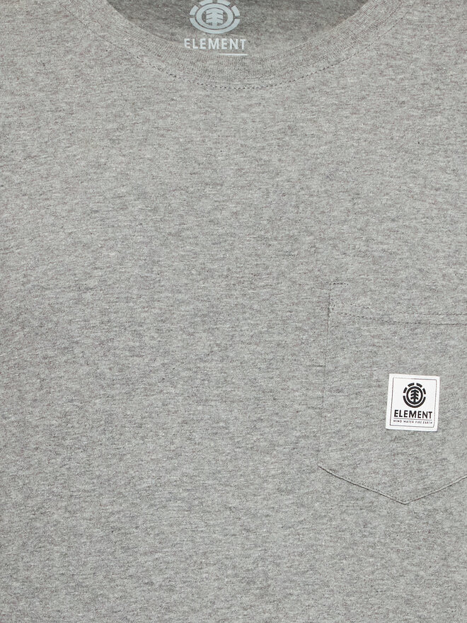 Element Element Футболка Basic Pocket Label ELYKT00116 Сірий Regular Fit