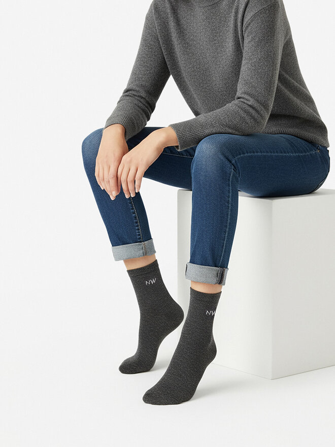 Nine West Ilgos kojinės Nine West CEO_AS_NW_05_W_AW25 (3 PACK) Pilka