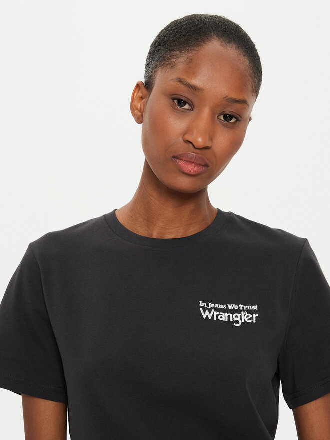 Wrangler Wrangler T-Shirt Graphic 112356429 Schwarz Regular Fit