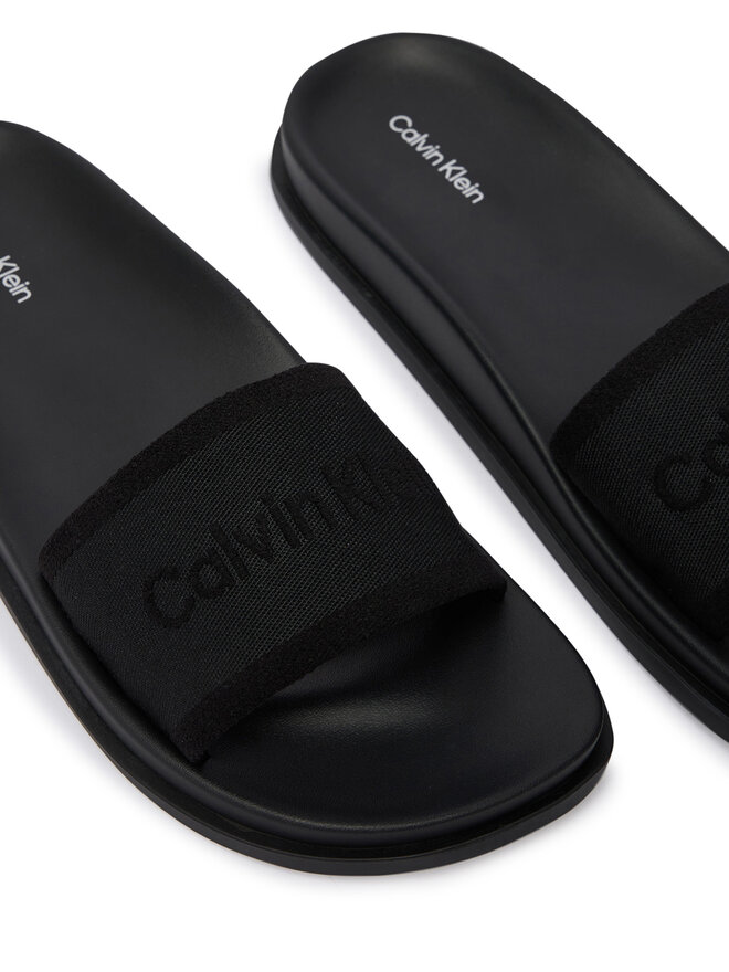 Calvin Klein Pantoletten Calvin Klein City Sandal Mule Webbing HW0HW02887 Schwarz