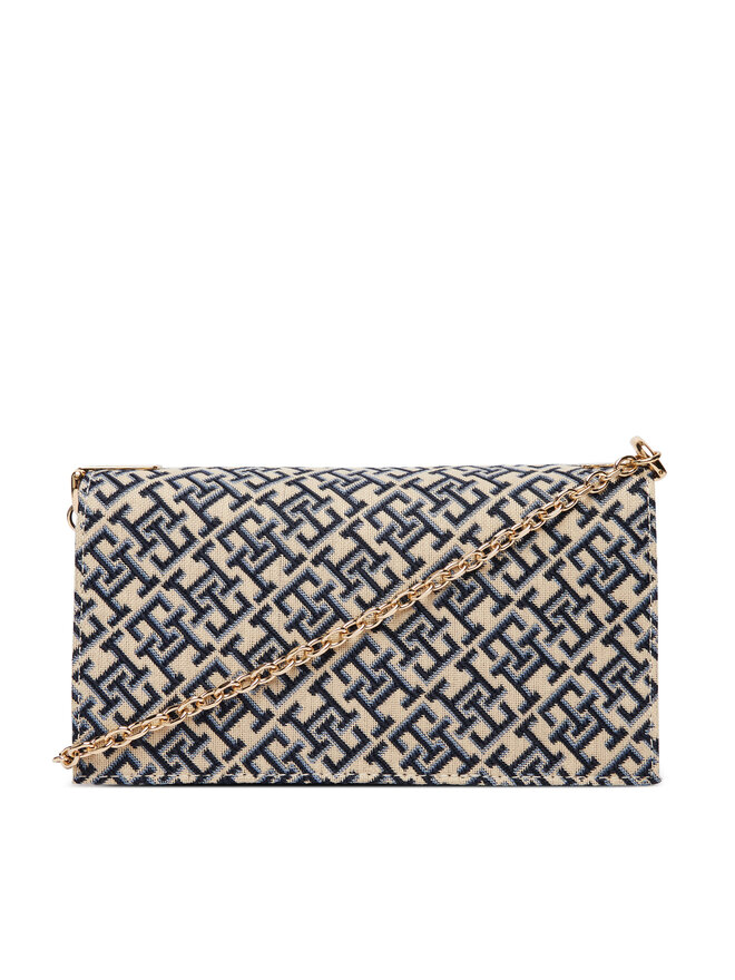 Tommy Hilfiger Handtasche Tommy Hilfiger Th Her Chain Cross Jacqu AW0AW18637 Dunkelblau