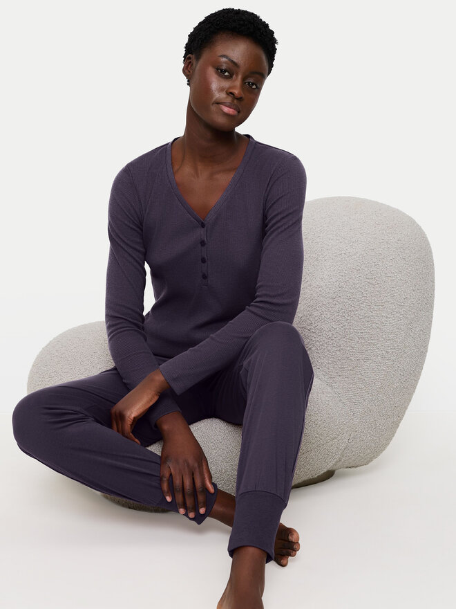 Triumph Triumph Pyjama-Bluse Mix&Match 10225031 Dunkelblau Regular Fit