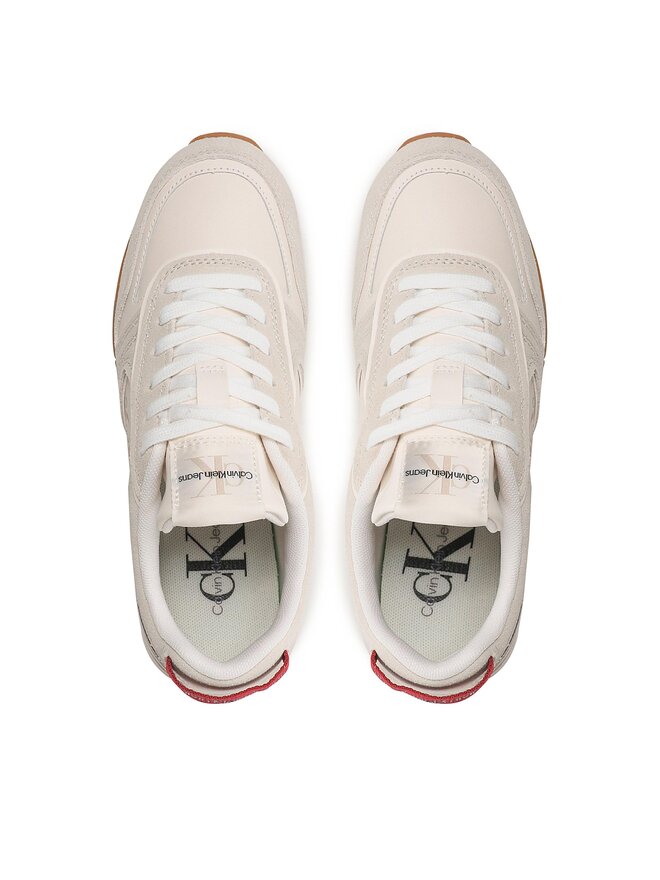 Calvin Klein Jeans Sneakers Calvin Klein Jeans Toothy Runner Irregular Lines W YW0YW00934 Beige