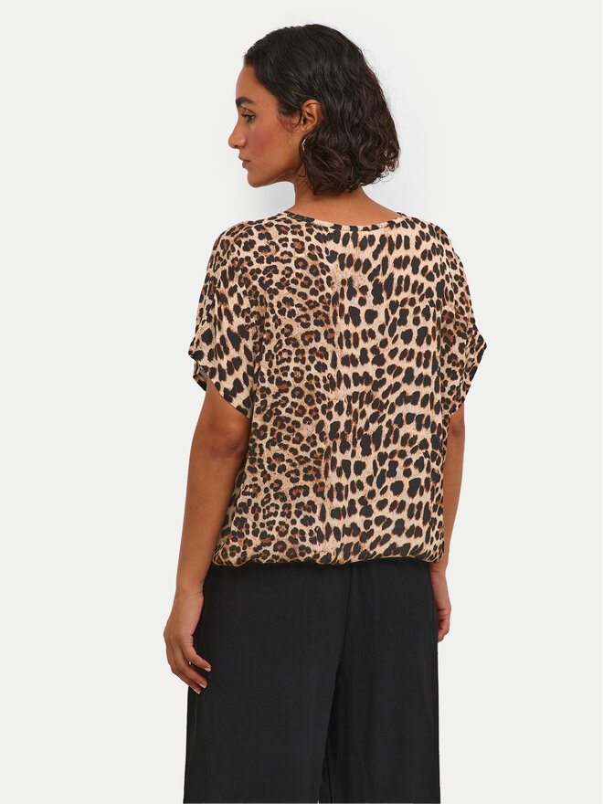 Kaffe Kaffe Majica Amber 10508257 Rjava Relaxed Fit