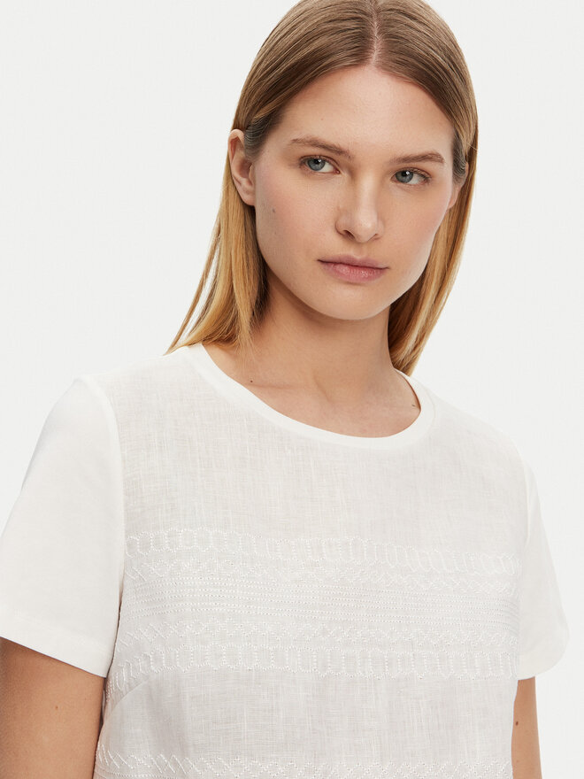 Weekend Max Mara Weekend Max Mara Camiseta Bondeno 2515941112 Blanco Regular Fit