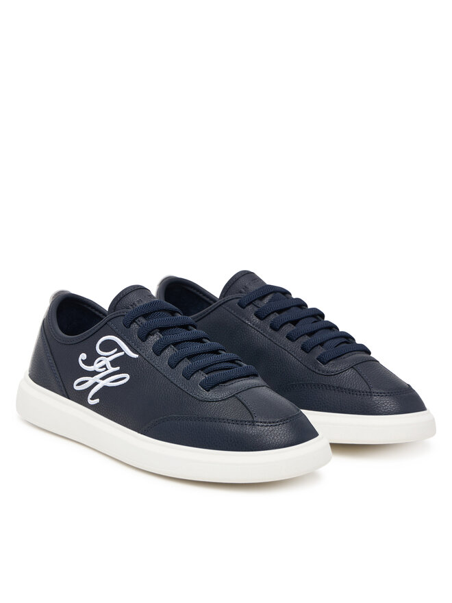Tommy Hilfiger Sneakers Tommy Hilfiger Th Icon Court Script Premium FW0FW09604 Dunkelblau