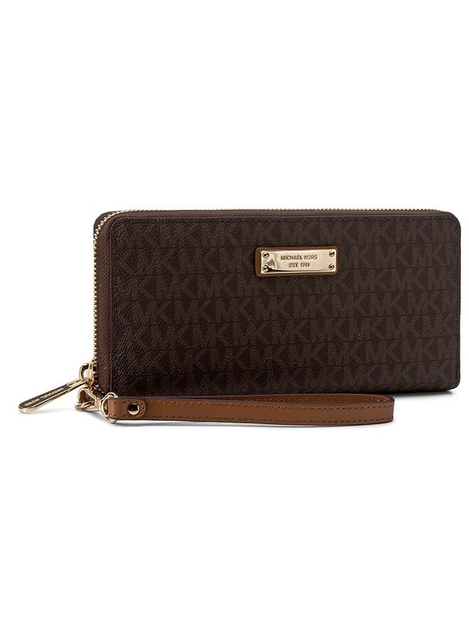 Portefeuille femme grand format MICHAEL Michael Kors Jet Set Item 32S7GTTE9B Marron chaussures