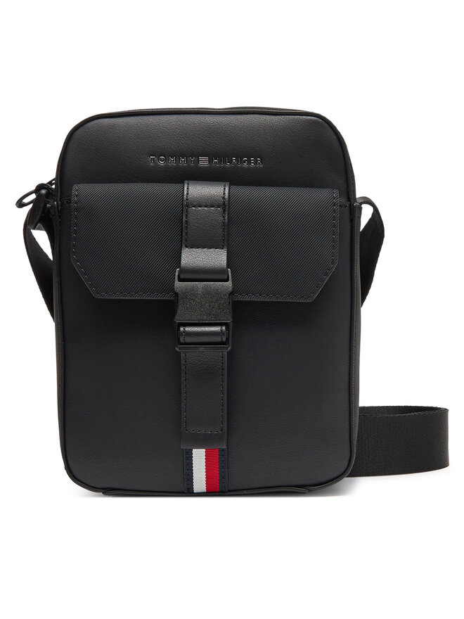 Tommy Hilfiger Τσαντάκι Tommy Hilfiger Th Foundation Mini Reporter AM0AM13479 Μαύρο