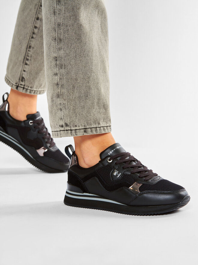 Tommy Hilfiger Tenisice Tommy Hilfiger Feminine Active City Sneaker FW0FW05010 Crna
