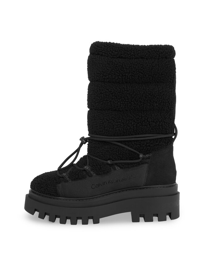 Calvin Klein Jeans Schneeschuhe Calvin Klein Jeans Flatform Snow Boot Sherpa Wn YW0YW01195 Schwarz