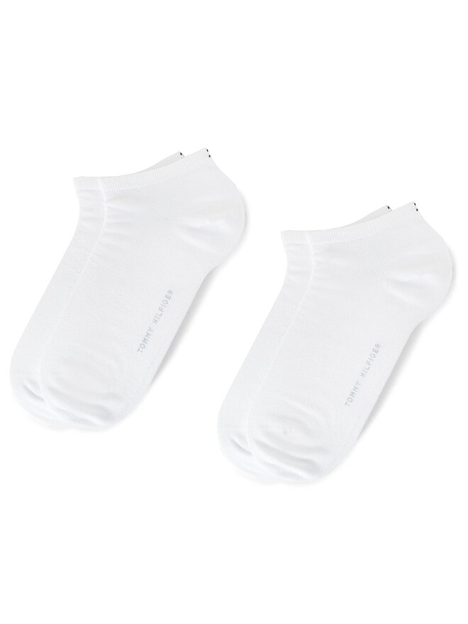 Tommy Hilfiger Sada 2 párů nízkých ponožek unisex Tommy Hilfiger 343024001 Bílá