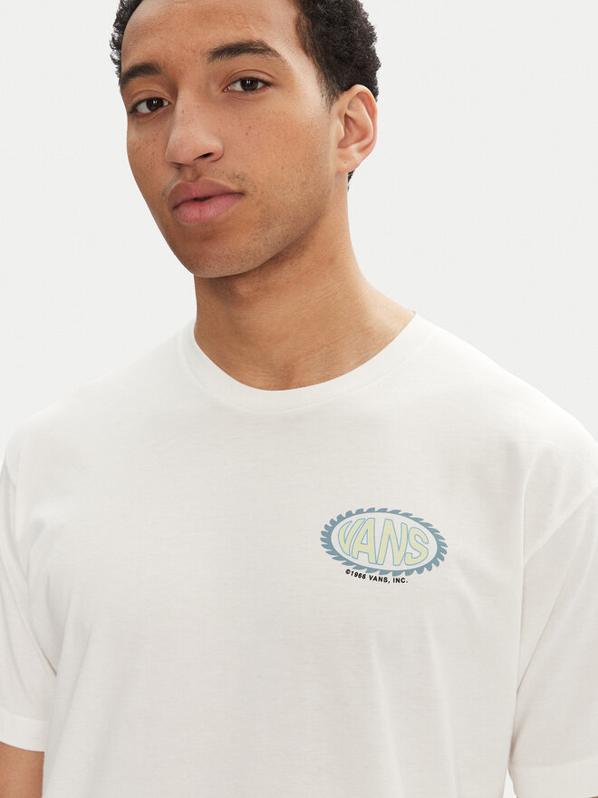 Vans Vans T-Shirt Road Stop VN000M67 Écru Regular Fit