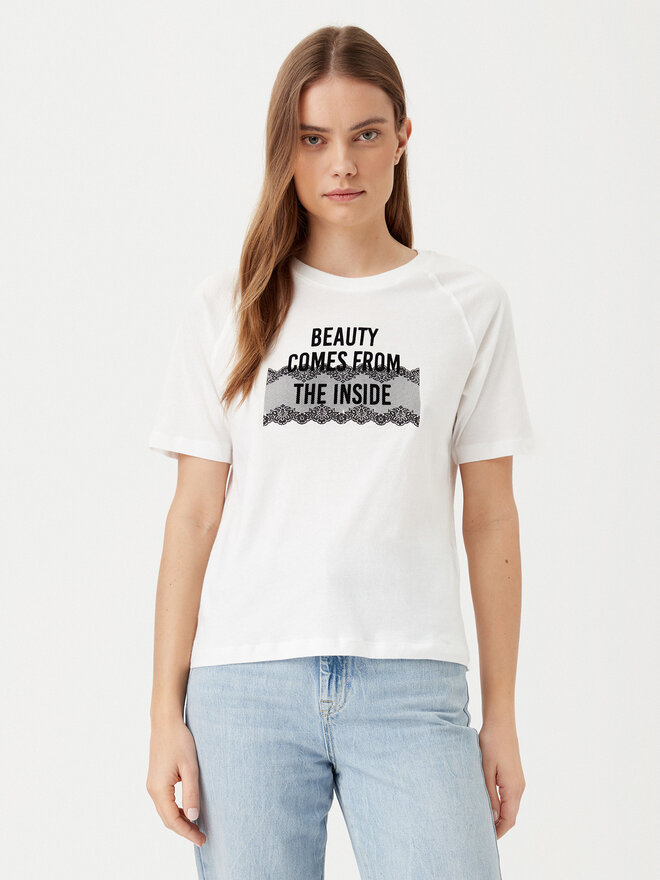 JDY JDY Camiseta Nina 15342612 Blanco Loose Fit