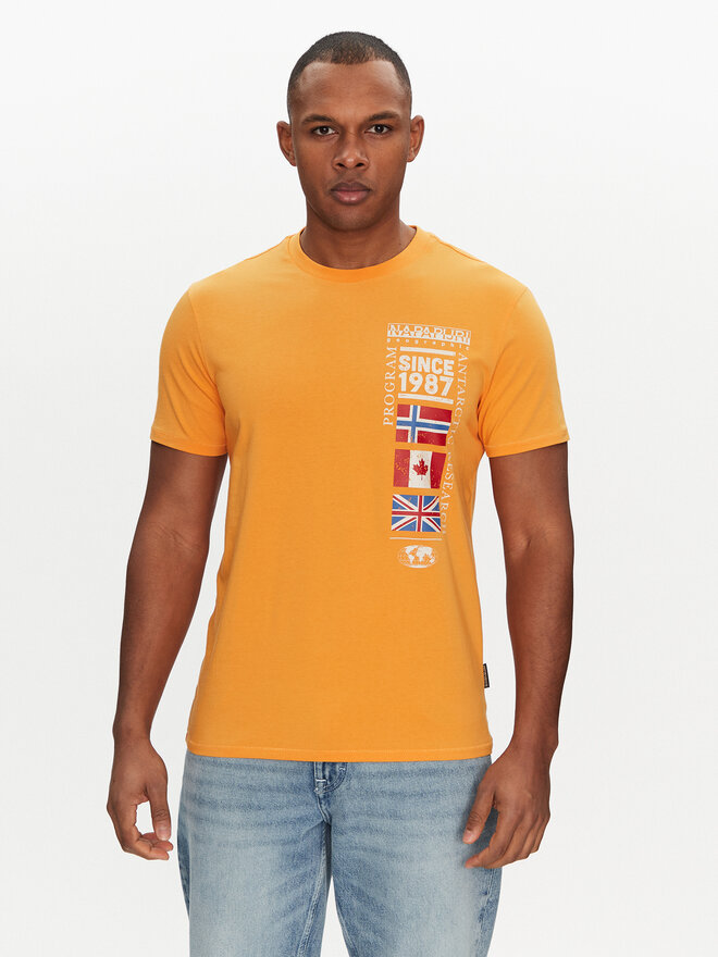 Napapijri Napapijri T-shirt S-Turin NP0A4HQG Narančasta Regular Fit