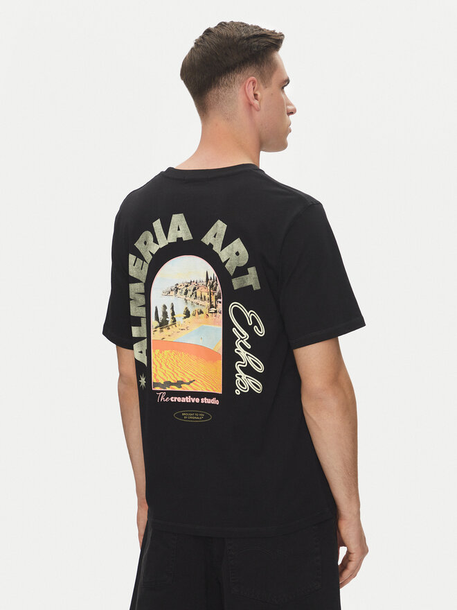 Jack&Jones Jack&Jones Marškinėliai Almeria 12276785 Juoda Relaxed Fit