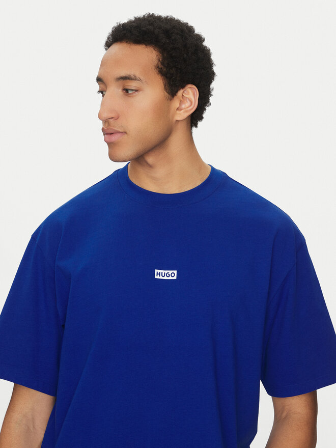HUGO HUGO T-Shirt Nalono 50509776 Blau Loose Fit