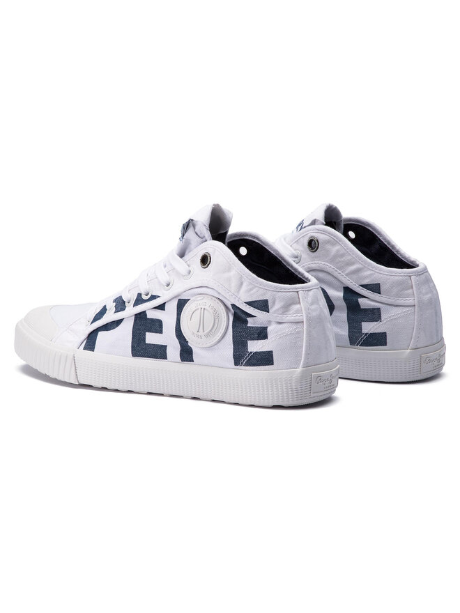 Pepe Jeans Modne superge Pepe Jeans Industry Logo PMS30538 Bela