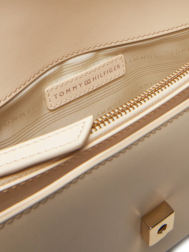 Tommy Hilfiger Ročna torba Tommy Hilfiger Th Heritage Conv Crossover Chain AW0AW17223 Écru
