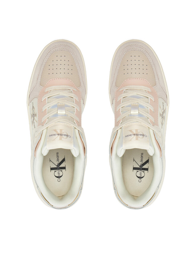 Calvin Klein Jeans Сникърси Calvin Klein Jeans Basket Cupsole Low Mix Ml Mtr YW0YW01490 Бял