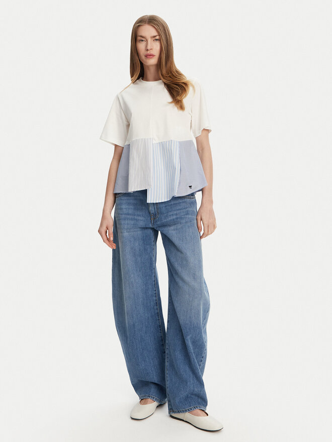Weekend Max Mara Weekend Max Mara T-Shirt Bird 2515941102 Λευκό Relaxed Fit