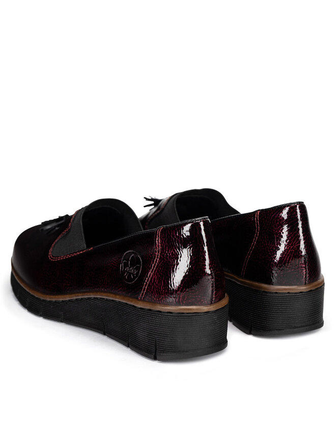 Rieker Nizki čevlji Rieker 53751-35 Bordo rdeča