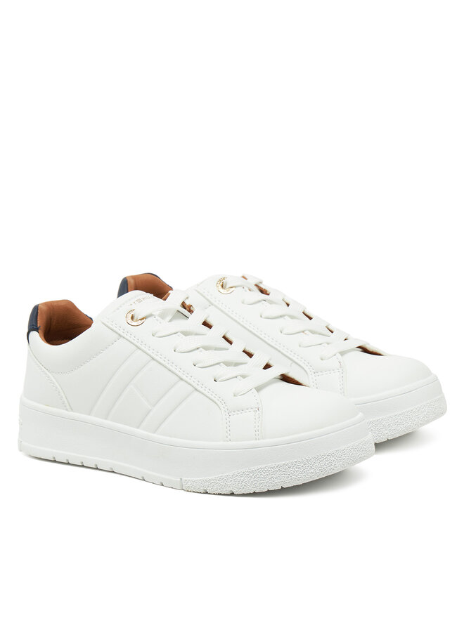 Tommy Hilfiger Сникърси Tommy Hilfiger Low Cut Lace-Up Sneaker T3X9-33857-1355 S Бял