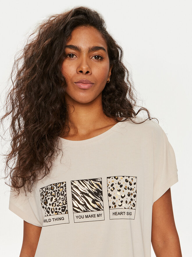 ONLY ONLY T-shirt Free 15293567 Bež Regular Fit