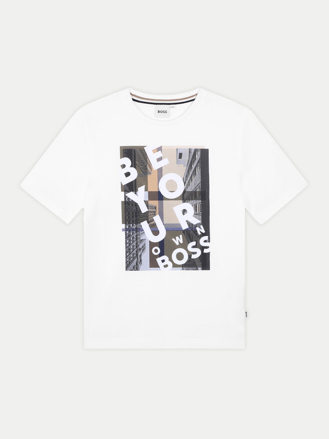 BOSS BOSS Camiseta J51217 S Blanco Regular Fit