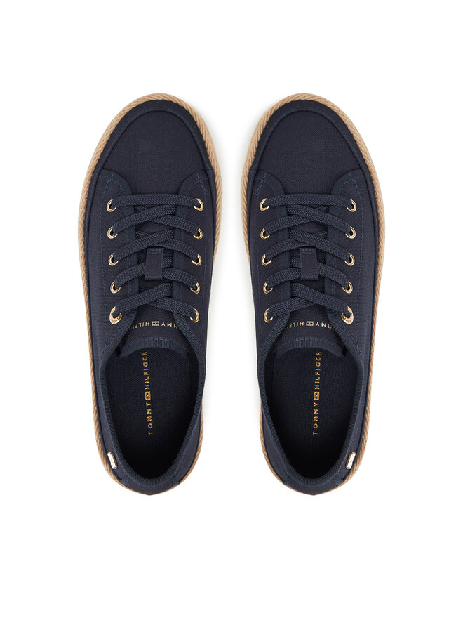 Tommy Hilfiger Espadrilky Tommy Hilfiger Vulc Espadrille Sneaker FW0FW08404 Tmavomodrá