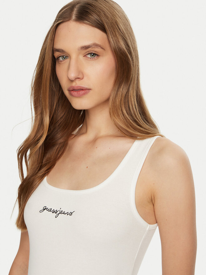 Guess Guess Top W5RP48 KA0H1 Weiß Regular Fit