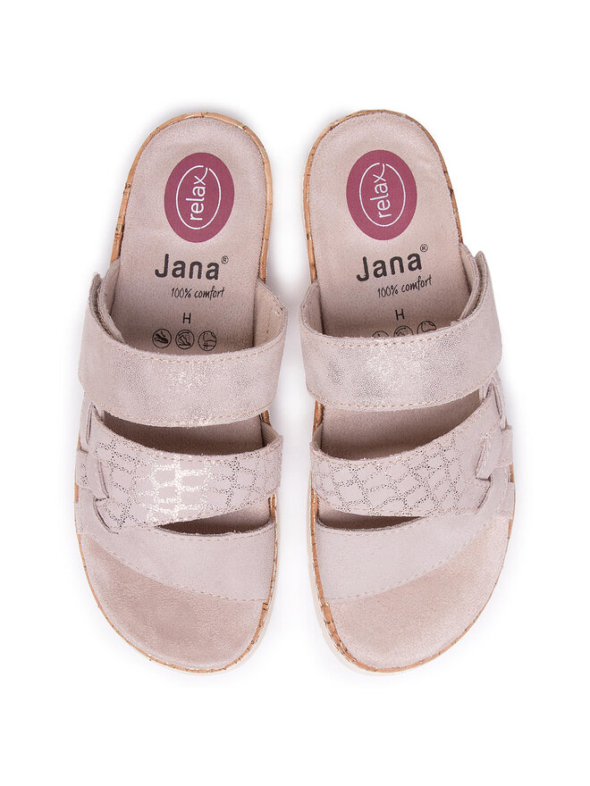 Jana Шльопанці Jana 8-27400-24 Бежевий