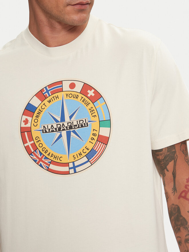 Napapijri Napapijri Camiseta S-Dorees NP0A4IBE Beis Regular Fit