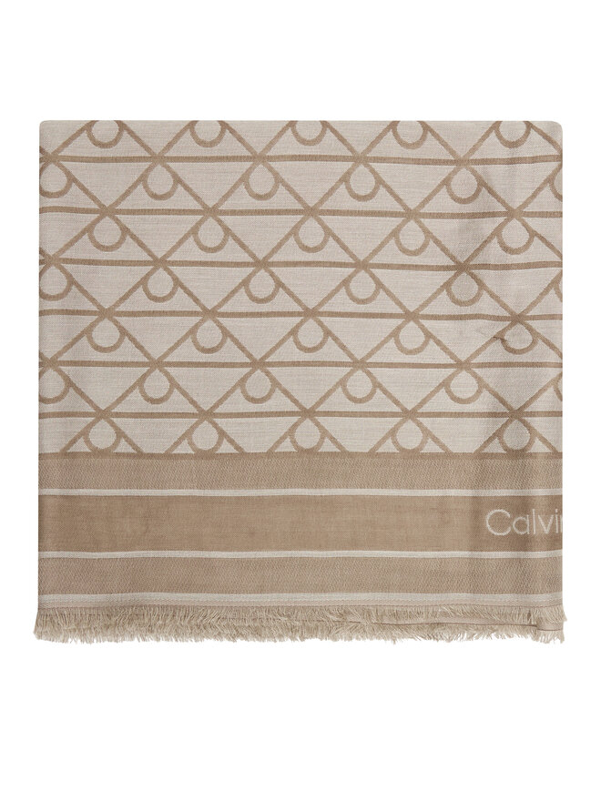 Calvin Klein Tuch Calvin Klein Emblem Aop Jacquard Square Scarf LV04F8080G Beige