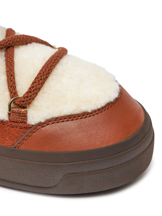 Tommy Hilfiger Snehule Tommy Hilfiger Lace-Up Faux Shearling Snowboot FW0FW08252 Béžová