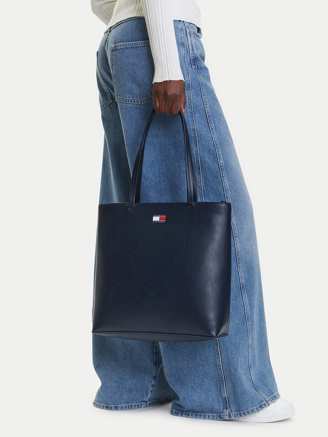 Tommy Jeans Handtasche Tommy Jeans Tjw Ess Must Tote AW0AW17390 Dunkelblau