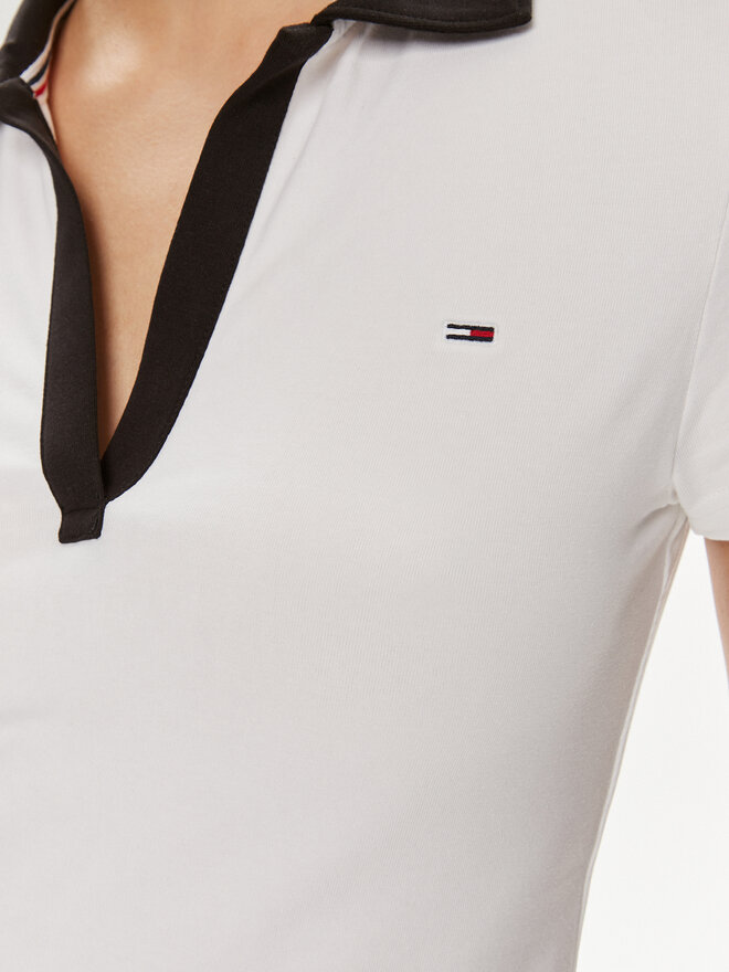 Tommy Jeans Tommy Jeans Poloshirt Contrast DW0DW17225 Weiß Slim Fit