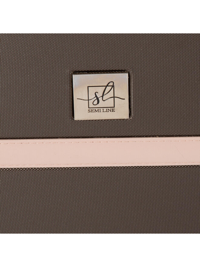 Semi Line Βαλίτσα Καμπίνας Semi Line T5508-2 Καφέ